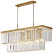 Canada 50 inch Gold Linear Chandelier Ceiling Light
