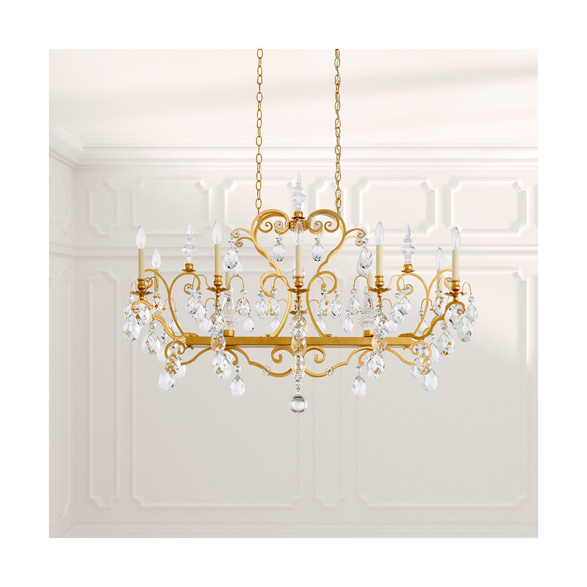 Renaissance 12 Light 46 inch Heirloom Gold Chandelier Ceiling Light in Heritage