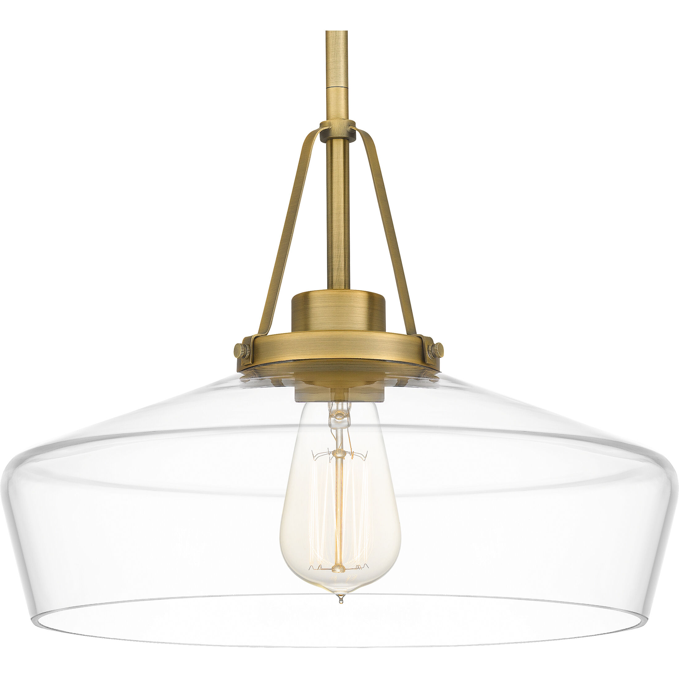 Haven 1 Light 14 inch Aged Brass Pendant Ceiling Light