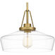 Haven 1 Light 14 inch Aged Brass Pendant Ceiling Light