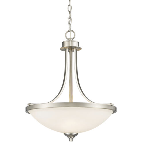 Bordeaux 3 Light 17.13 inch Brushed Nickel Pendant Ceiling Light