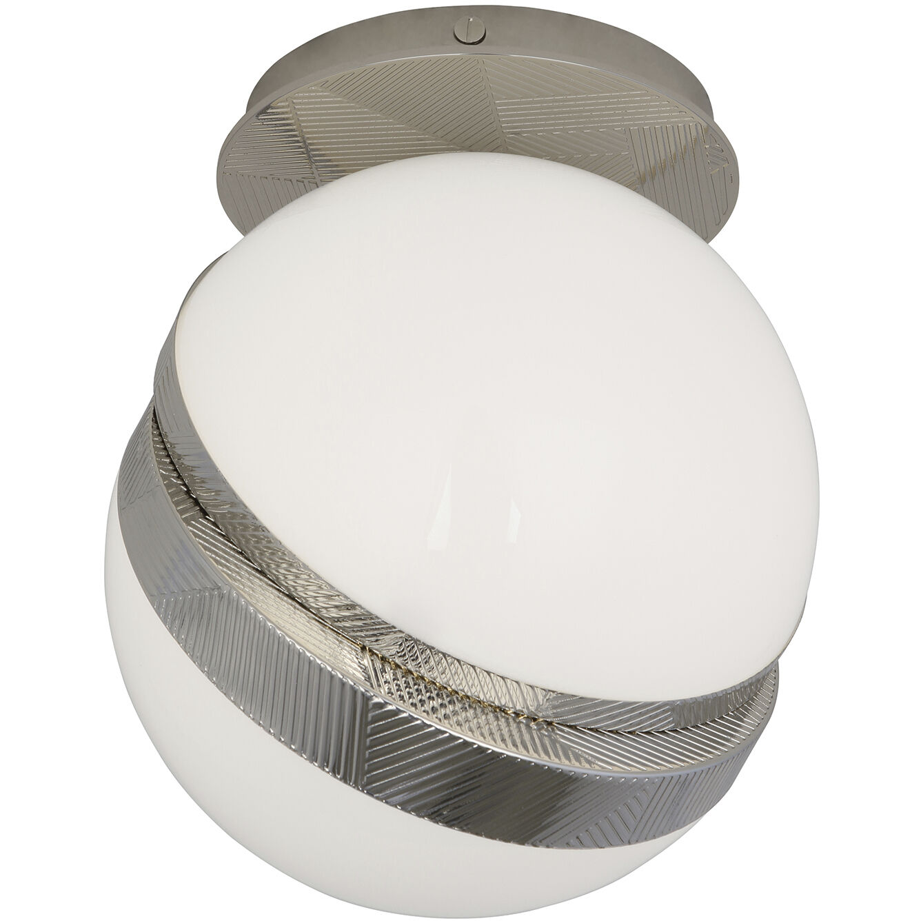 Michael Berman Brut 1 Light 7 inch Polished Nickel Flushmount Ceiling Light