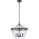 Boyer 4 Light 18 inch Matte Black Pendant Ceiling Light