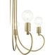 Bari 5 Light 25 inch Antique Brass Chandelier Ceiling Light