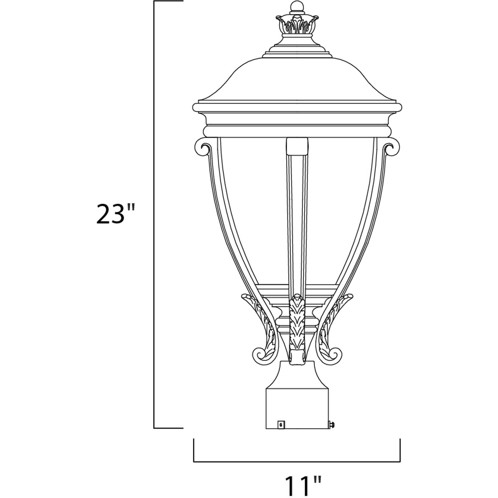 Camden VX 3 Light 23 inch Golden Bronze Outdoor Pole/Post Lantern