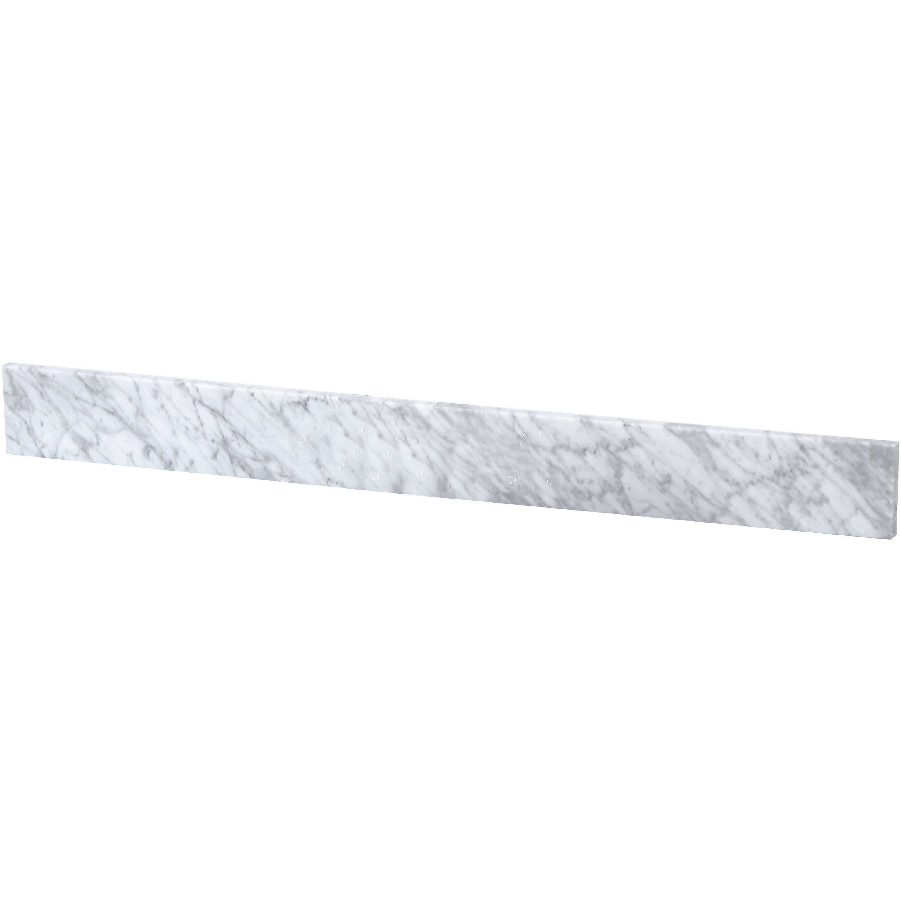 Backsplash 40 X 1 X 4 inch Carrara White Bathroom Vanity Backsplash