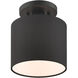 Bainbridge 1 Light 7 inch Black Semi Flush Ceiling Light