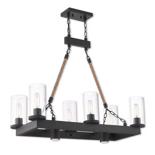 Metuchen 8 Light 34 inch Bronze Linear Chandelier Ceiling Light