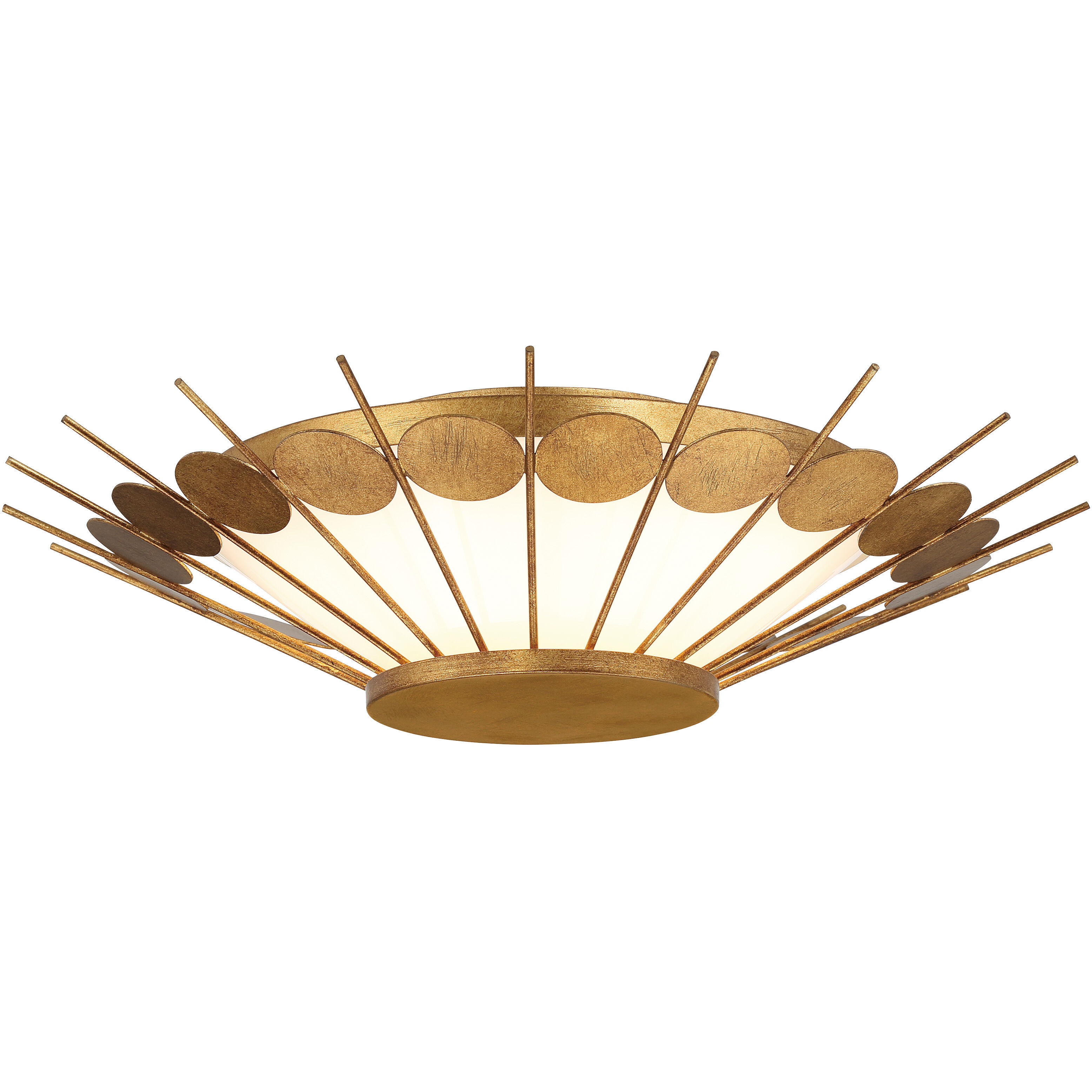 Capieso LED 20 inch Elara Gold Flush Mount Ceiling Light