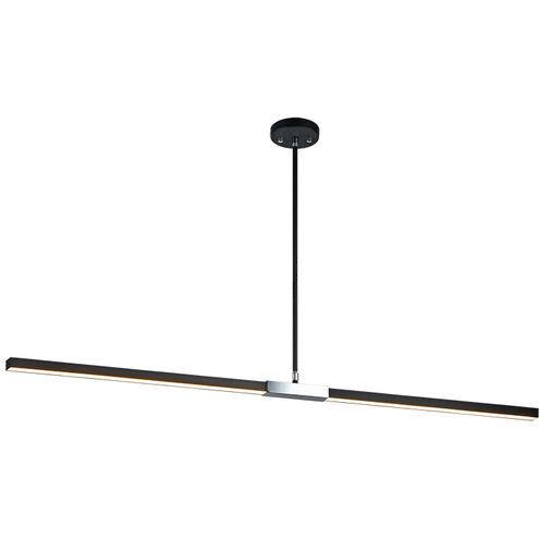 Lineare LED 1.25 inch Matte Black and Chrome Pendant Ceiling Light