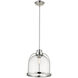 Stanton 1 Light 12 inch Polished Nickel Pendant Ceiling Light