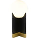 Canada 17.7 inch 40 watt Satin Brass & Black Table Lamp Portable Light