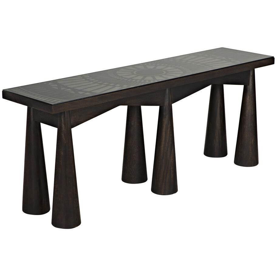 Tutankhamun 81 X 20 inch Ebony Walnut Console