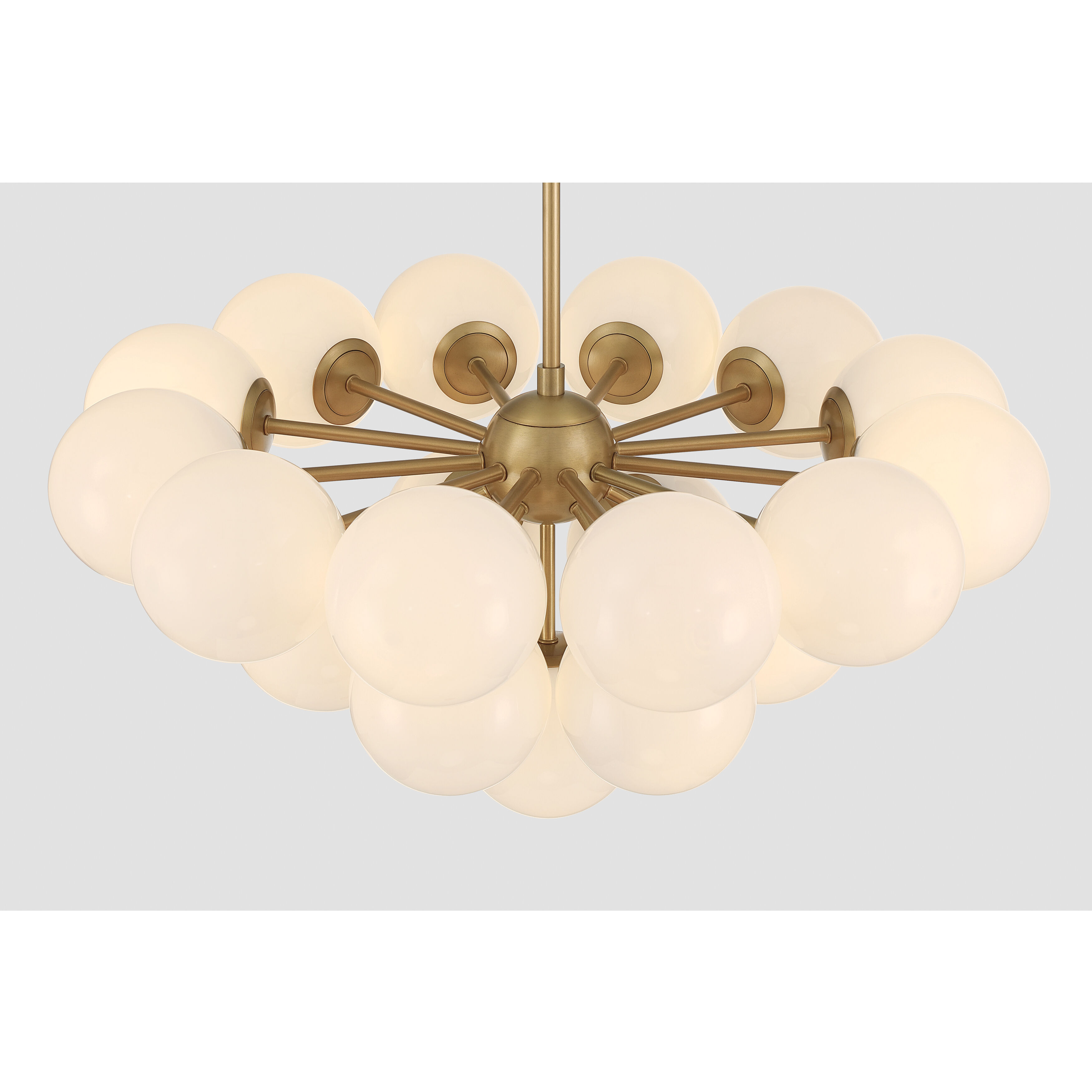 Lunara 19 Light 28 inch Legacy Brass Convertible Chandelier/Semi-Flush Mount Ceiling Light