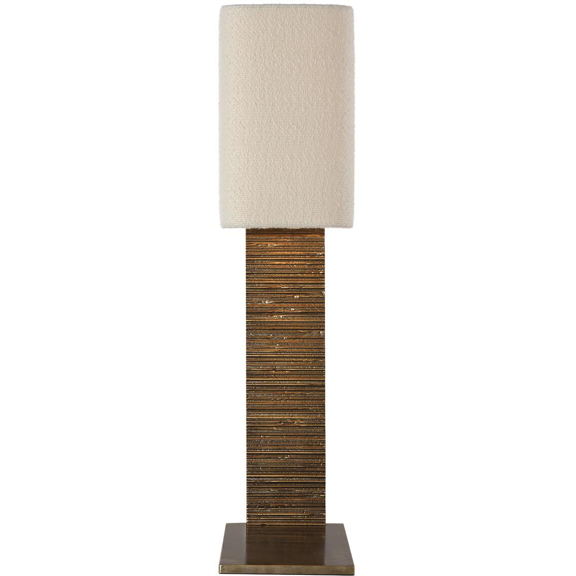 Anne-Marie Barton Fumar 34 inch 8.00 watt Ridged Tombac Statement Table Lamp Portable Light