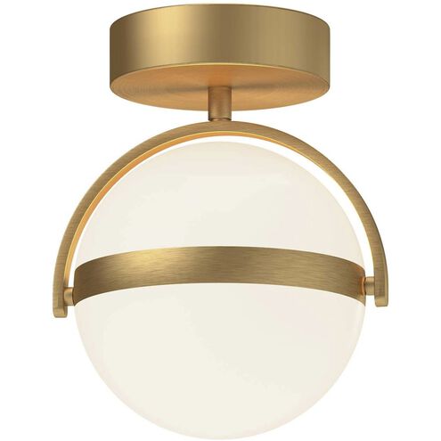 Globo LED 6.38 inch Brushed Gold Flush Mount Ceiling Light