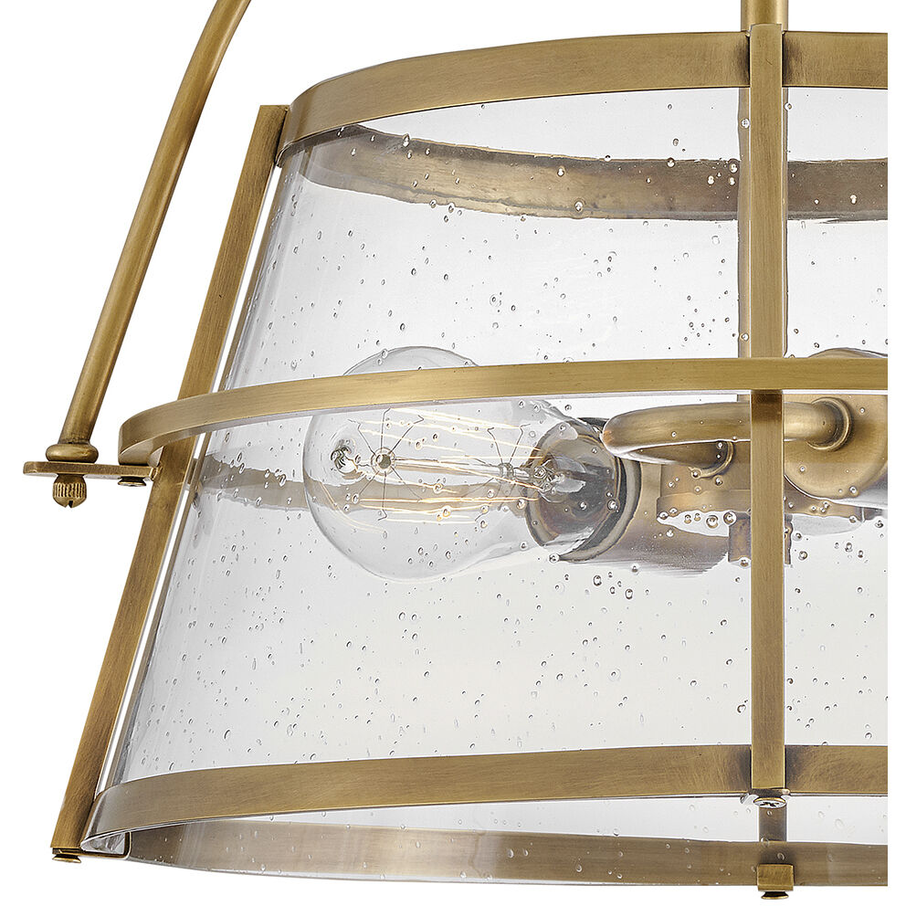Tournon 15 inch Heritage Brass Indoor Semi-Flush Mount Ceiling Light