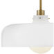 Maisie 1 Light 15 inch Lacquered Brass Pendant Ceiling Light in Cased Opal