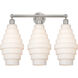 Cascade 3 Light 26 inch Satin Nickel Bath Vanity Light Wall Light in White