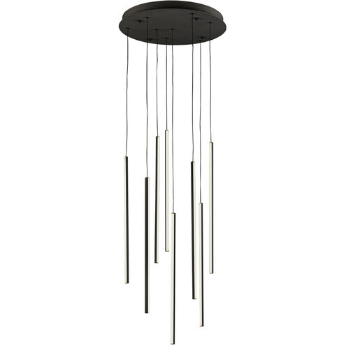 Chute LED 19 inch Black Multi-Pendant Ceiling Light