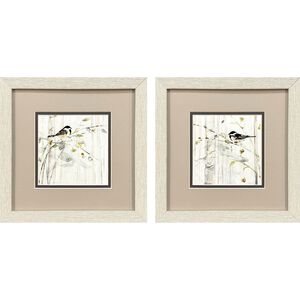 Heavenly Spring Black and Beige and Green and Gray Framed Art