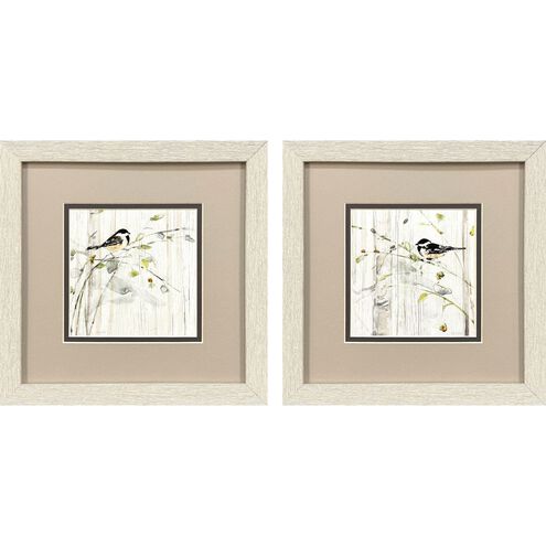 Heavenly Spring Black and Beige and Green and Gray Framed Art