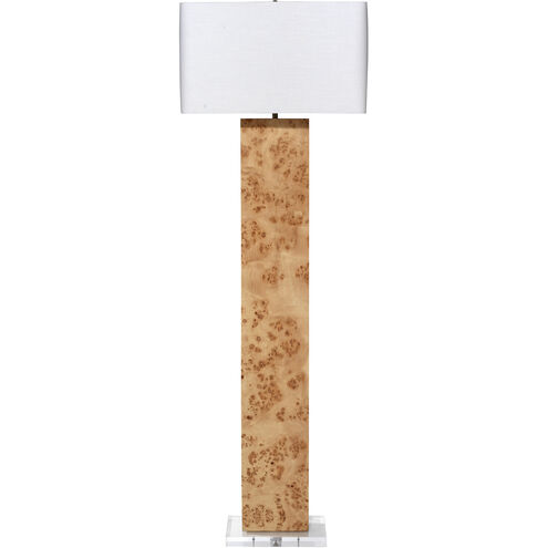 Parallel 63.25 inch 150 watt Natural Burl Wood Floor Lamp Portable Light