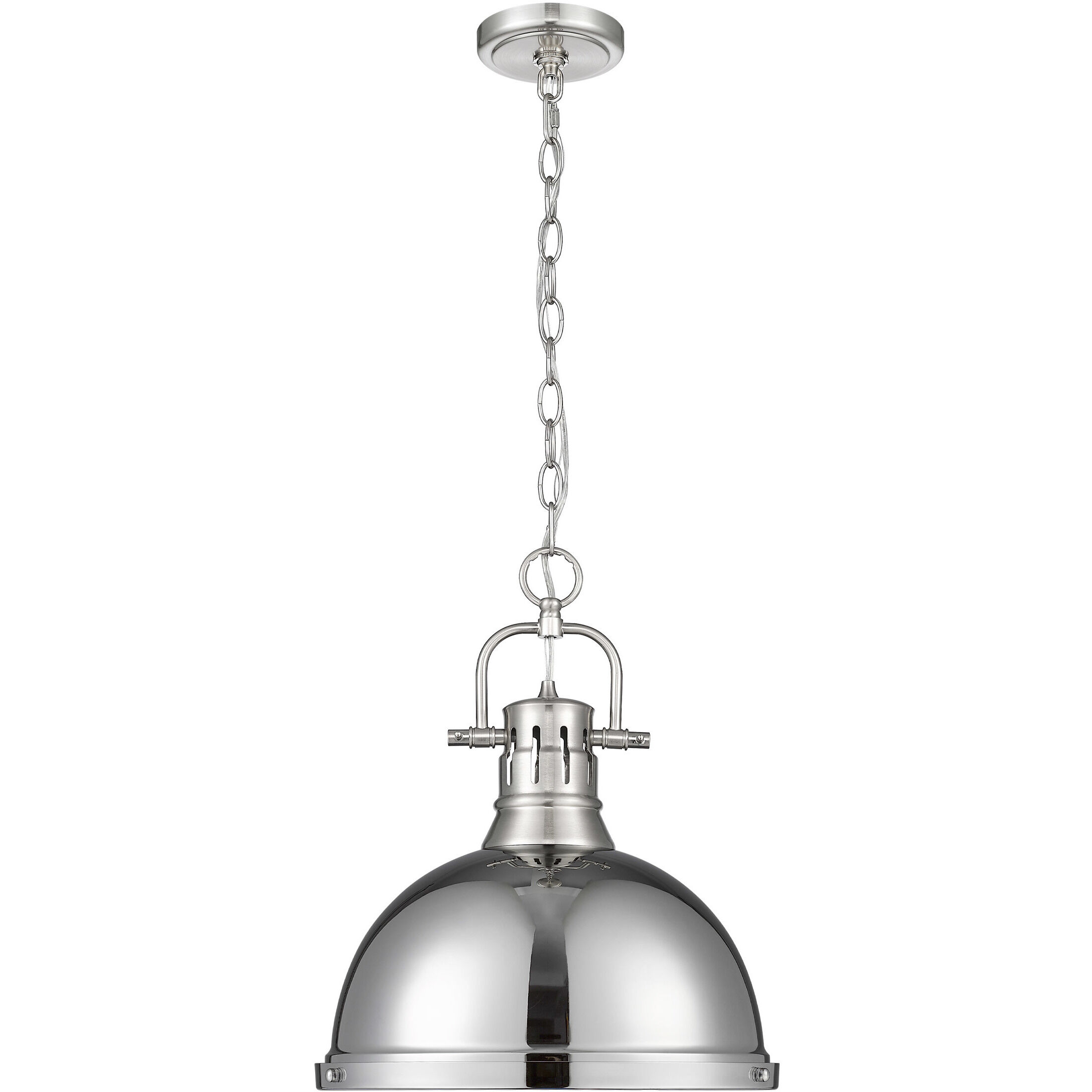 Yep Duncan 1 Light 14 inch Pewter Pendant Ceiling Light in Chrome, Large