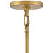 Rene LED 28.5 inch Distressed Brass Chandelier Ceiling Light