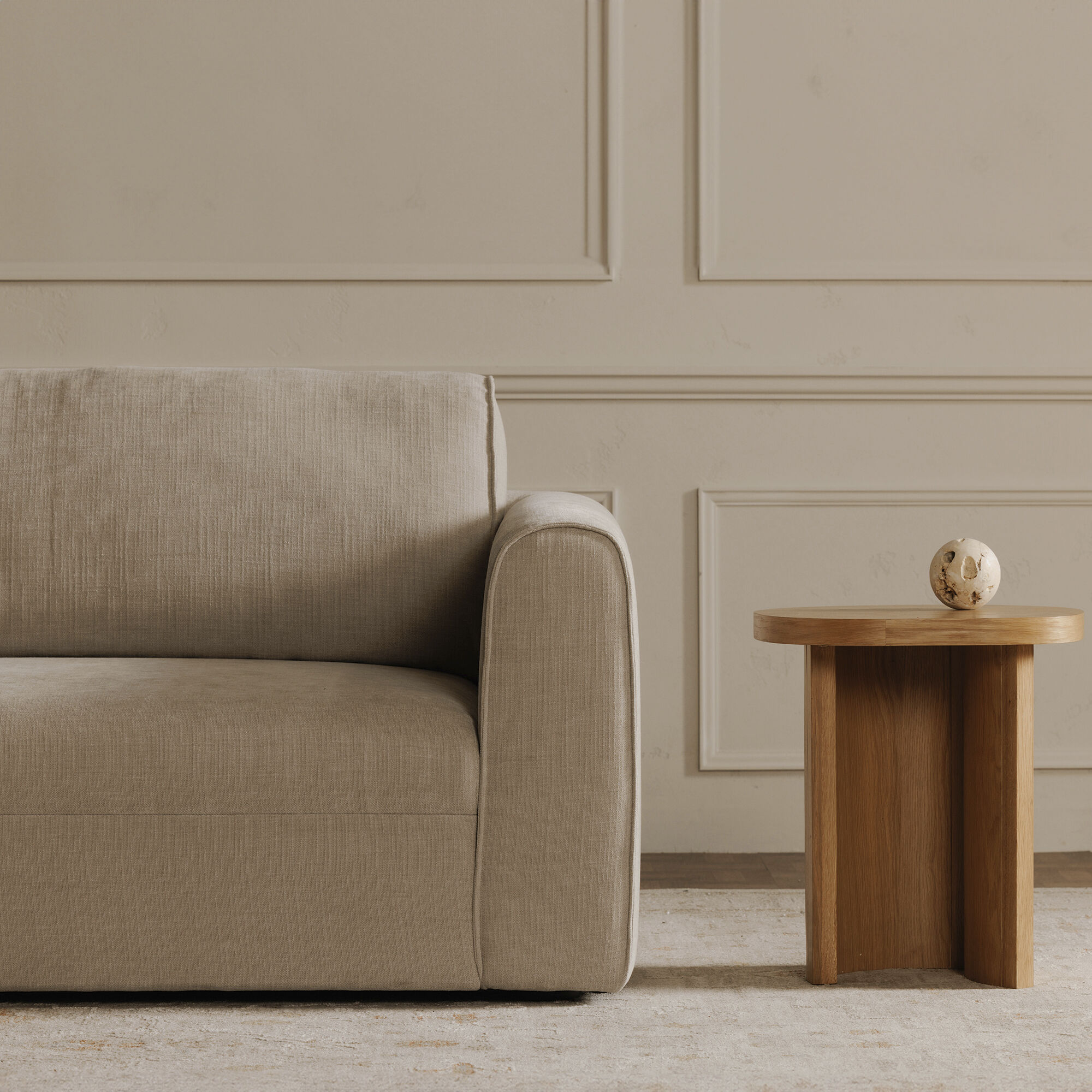 Madrid Beige Sectional, Right