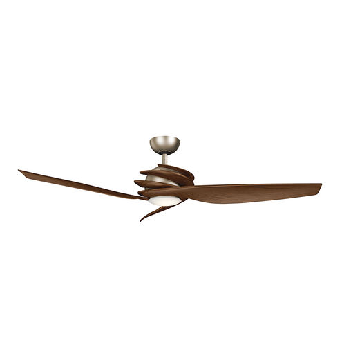 Spyra 62 inch Antique Pewter with Walnut Blades Ceiling Fan