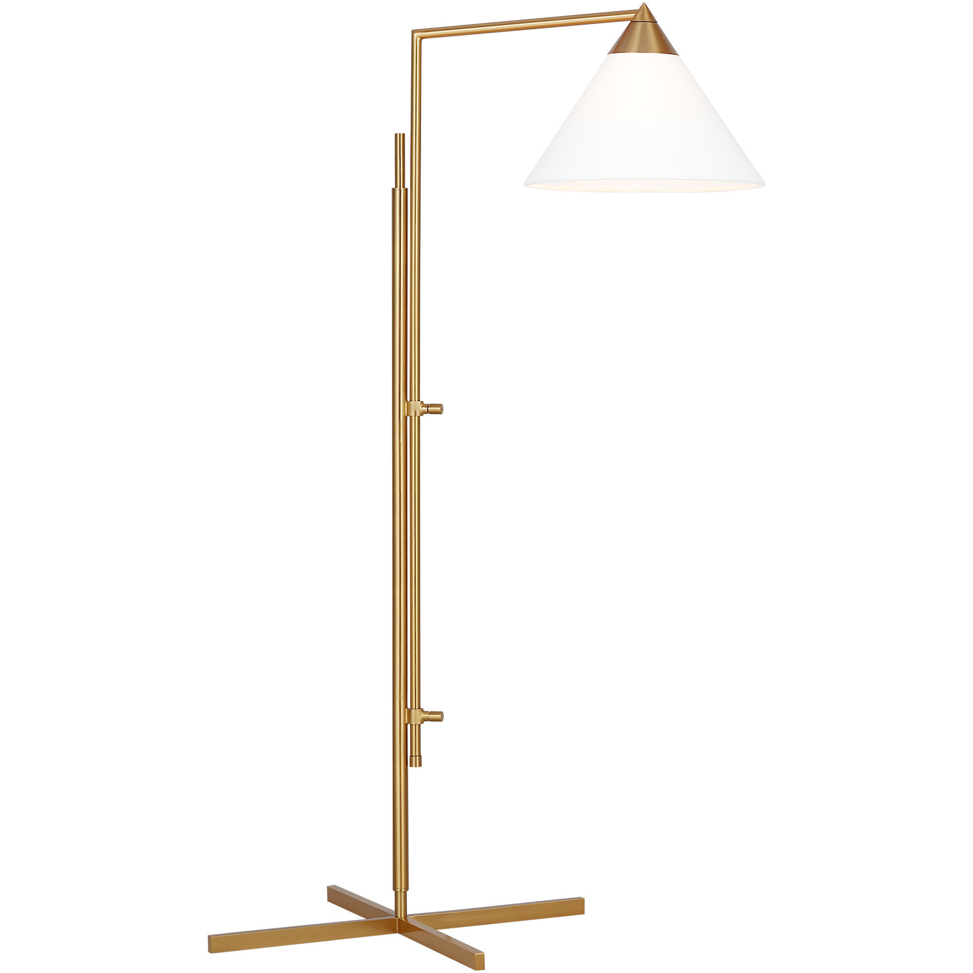 Kelly by Kelly Wearstler Franklin 42.75 inch 9 watt Burnished Brass Task Floor Lamp Portable Light