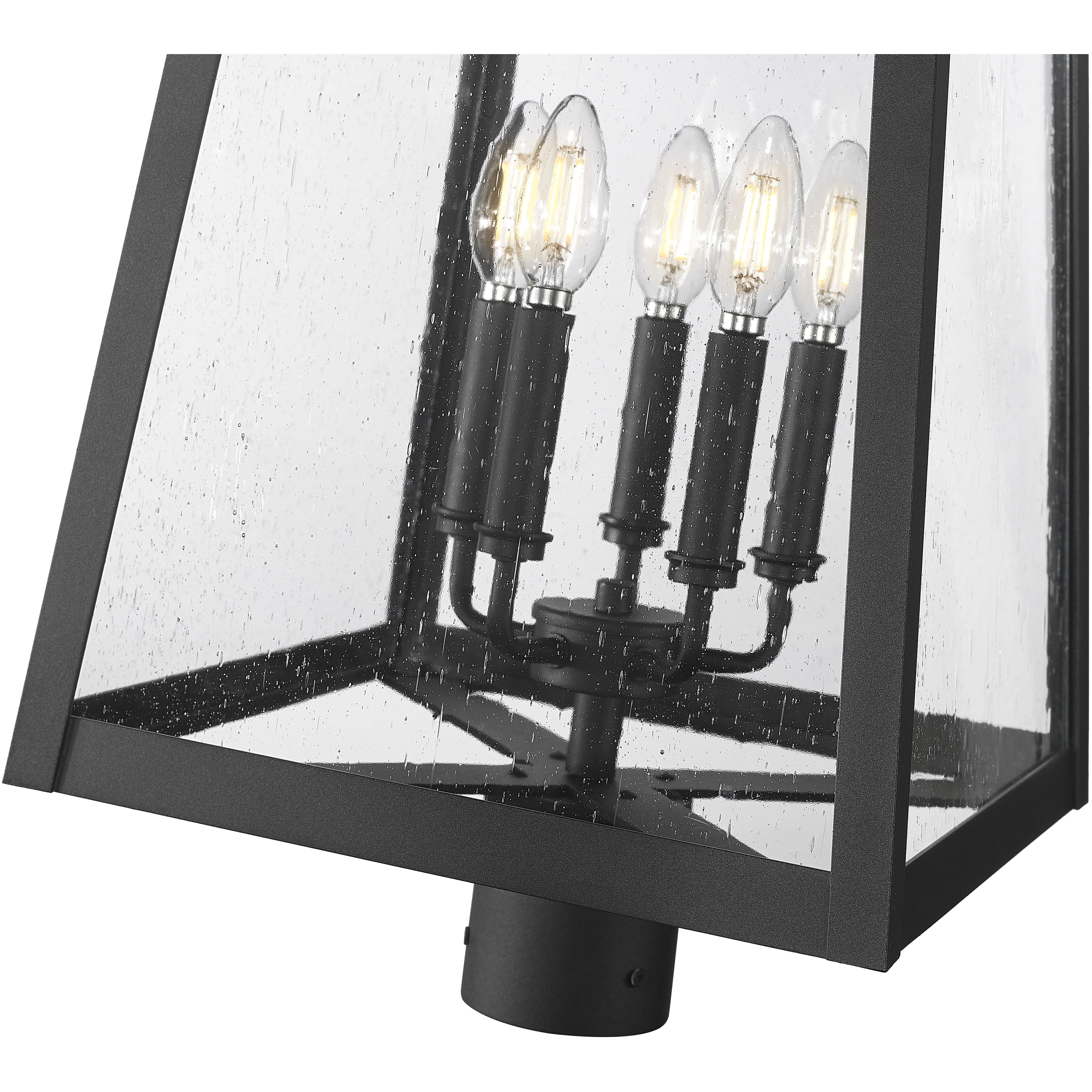 Rainer 5 Light 27.5 inch Black Outdoor Post Mounted Fixture in G9