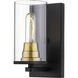 Pasadena 1 Light 4.75 inch Matte Black/Heirloom Bronze Bathroom Wall Sconce Wall Light