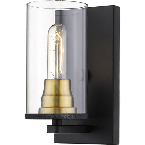 Pasadena 1 Light 4.75 inch Matte Black/Heirloom Bronze Bathroom Wall Sconce Wall Light