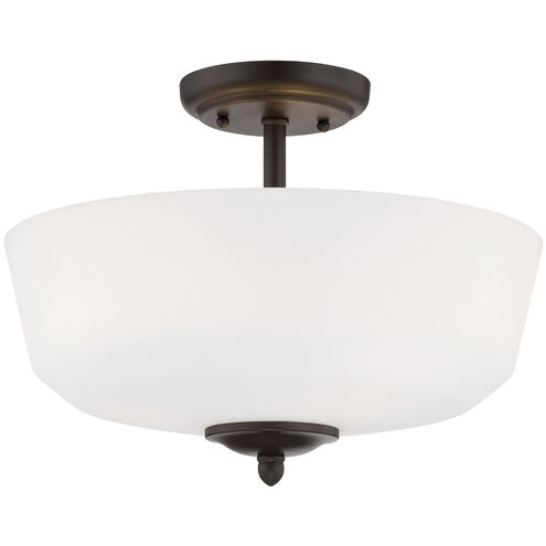 Darcy 3 Light 16 inch Oil Rubbed Bronze Semi-Flush Ceiling Light