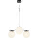 Jasper 3 Light 22 inch Matte Black Chandelier Ceiling Light
