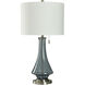 Bleaker 33 inch 150.00 watt Smokey Blue and Silver Table Lamp Portable Light