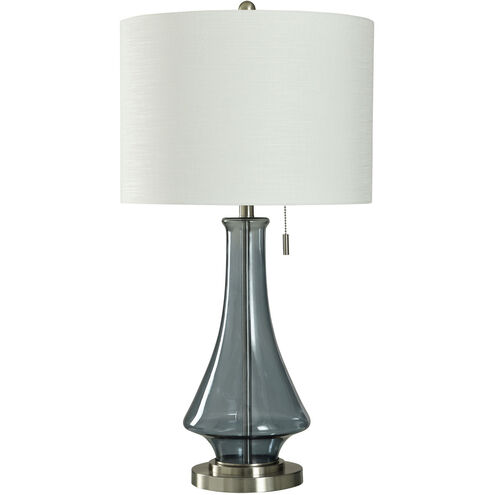 Bleaker 33 inch 150.00 watt Smokey Blue and Silver Table Lamp Portable Light