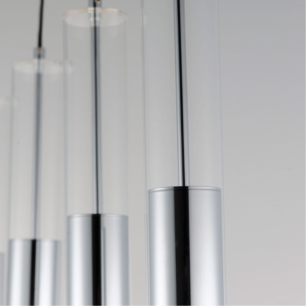 Torch Linear Pendant Ceiling Light in Polished Chrome