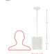 Urchin 1 Light 8 inch White Mini Pendant Ceiling Light