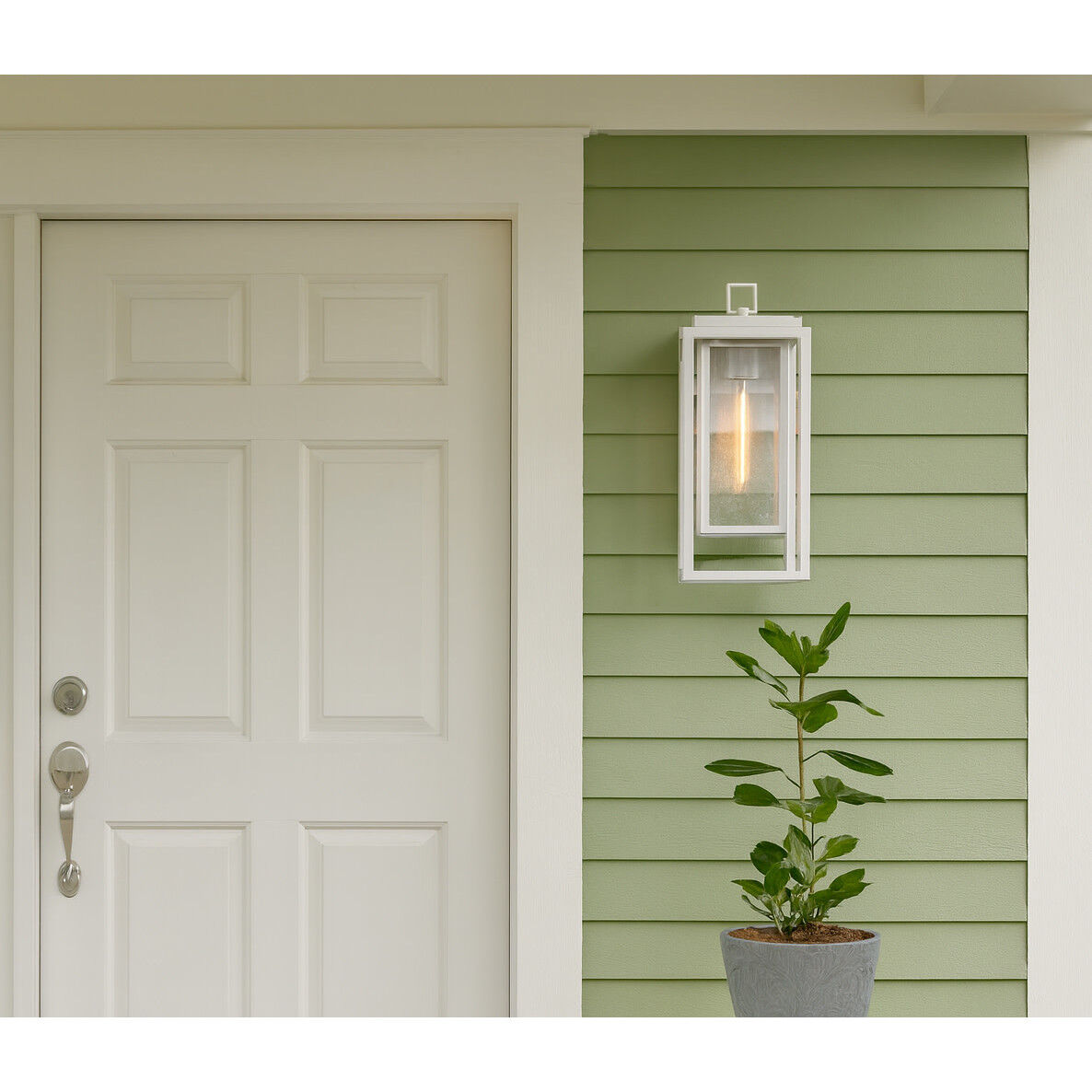 Coastal Elements Estate Series Republic 1 Light 16 inch Textured White Outdoor Wall Mount