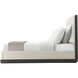 Repose Charcoal Oak US Queen Bed, Upholstered