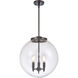 Franklin Restoration Beacon LED 16 inch Oil Rubbed Bronze Statement Pendant Ceiling Light in Clear