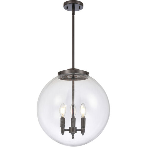 Franklin Restoration Beacon LED 16 inch Oil Rubbed Bronze Statement Pendant Ceiling Light in Clear