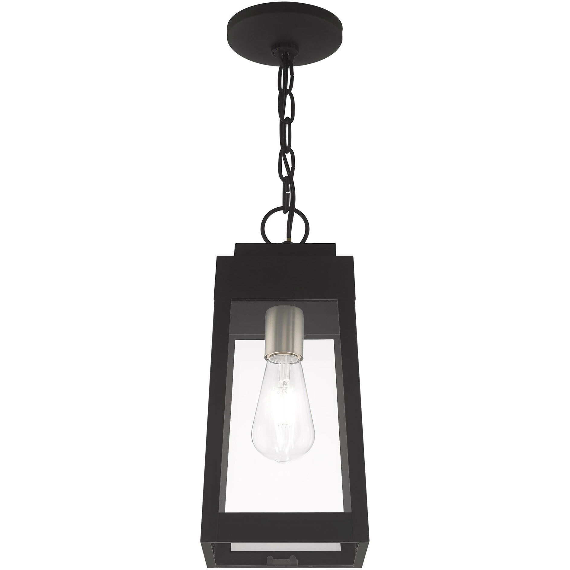 Oslo 1 Light 6 inch Black Outdoor Pendant Lantern
