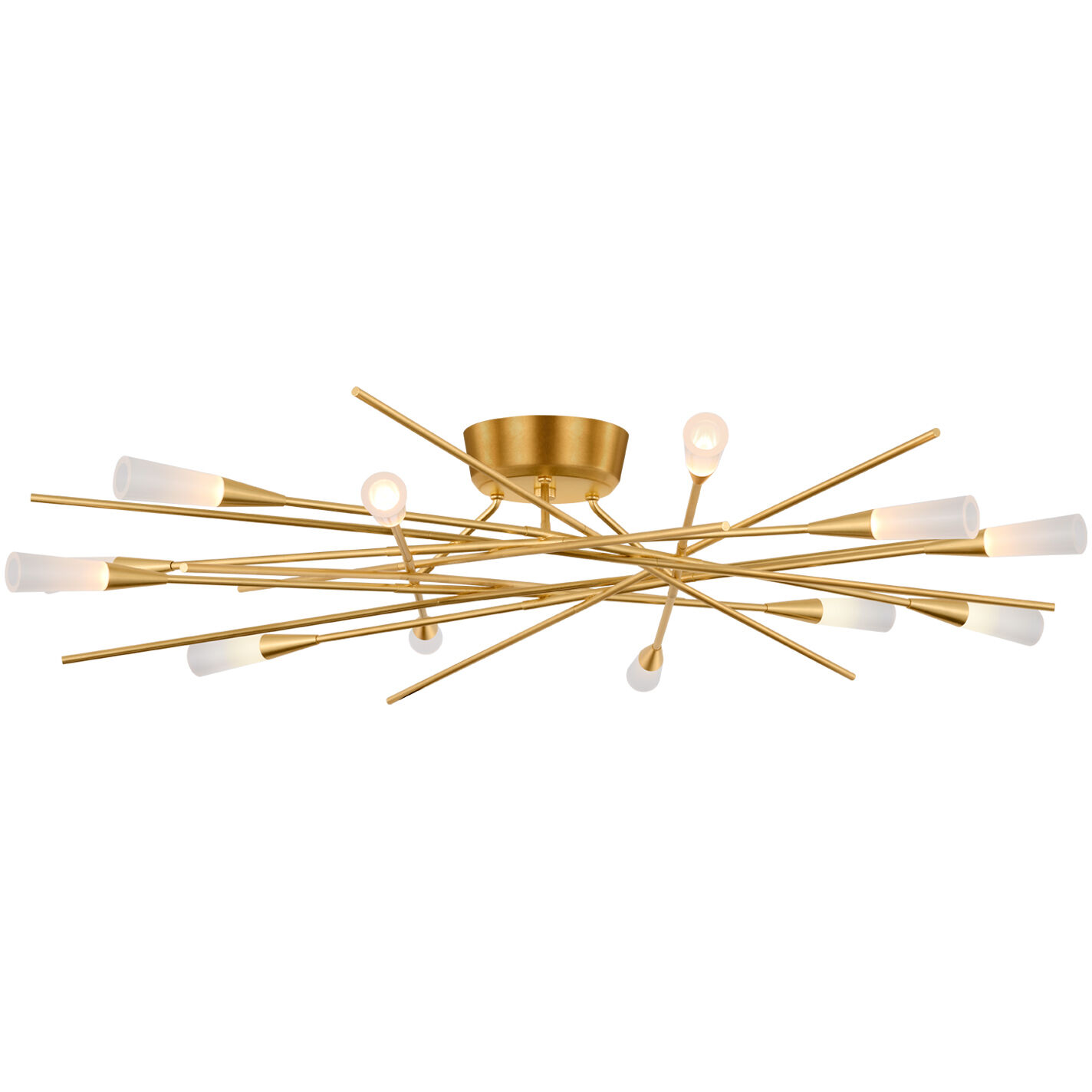 Chapman & Myers Stellar LED 40 inch Gild Radial Semi-Flush Mount Ceiling Light