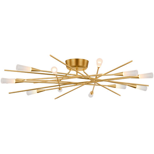 Chapman & Myers Stellar LED 40 inch Gild Radial Semi-Flush Mount Ceiling Light