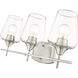Joliet 3 Light 21.5 inch Brushed Nickel Vanity Wall Light