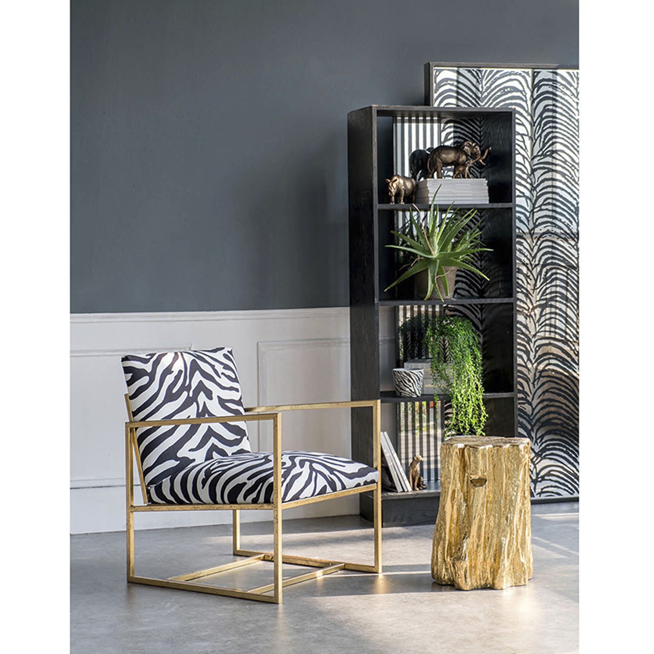 Golden 20 inch Gold Stool